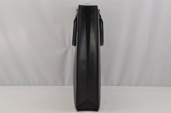 Authentic Louis Vuitton Epi Leather Sac Plat Hand Bag M59082 Black LV Junk 0300J