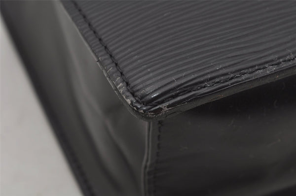 Authentic Louis Vuitton Epi Leather Sac Plat Hand Bag M59082 Black LV Junk 0300J