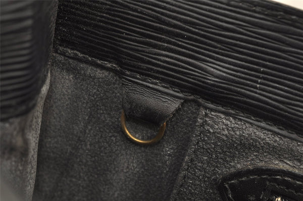 Authentic Louis Vuitton Epi Leather Sac Plat Hand Bag M59082 Black LV Junk 0300J