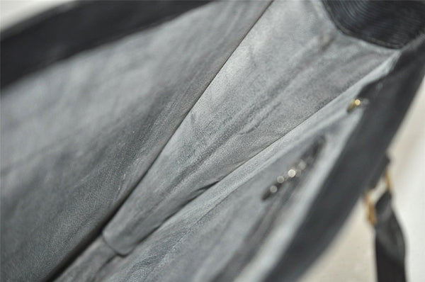 Authentic Louis Vuitton Epi Leather Sac Plat Hand Bag M59082 Black LV Junk 0300J