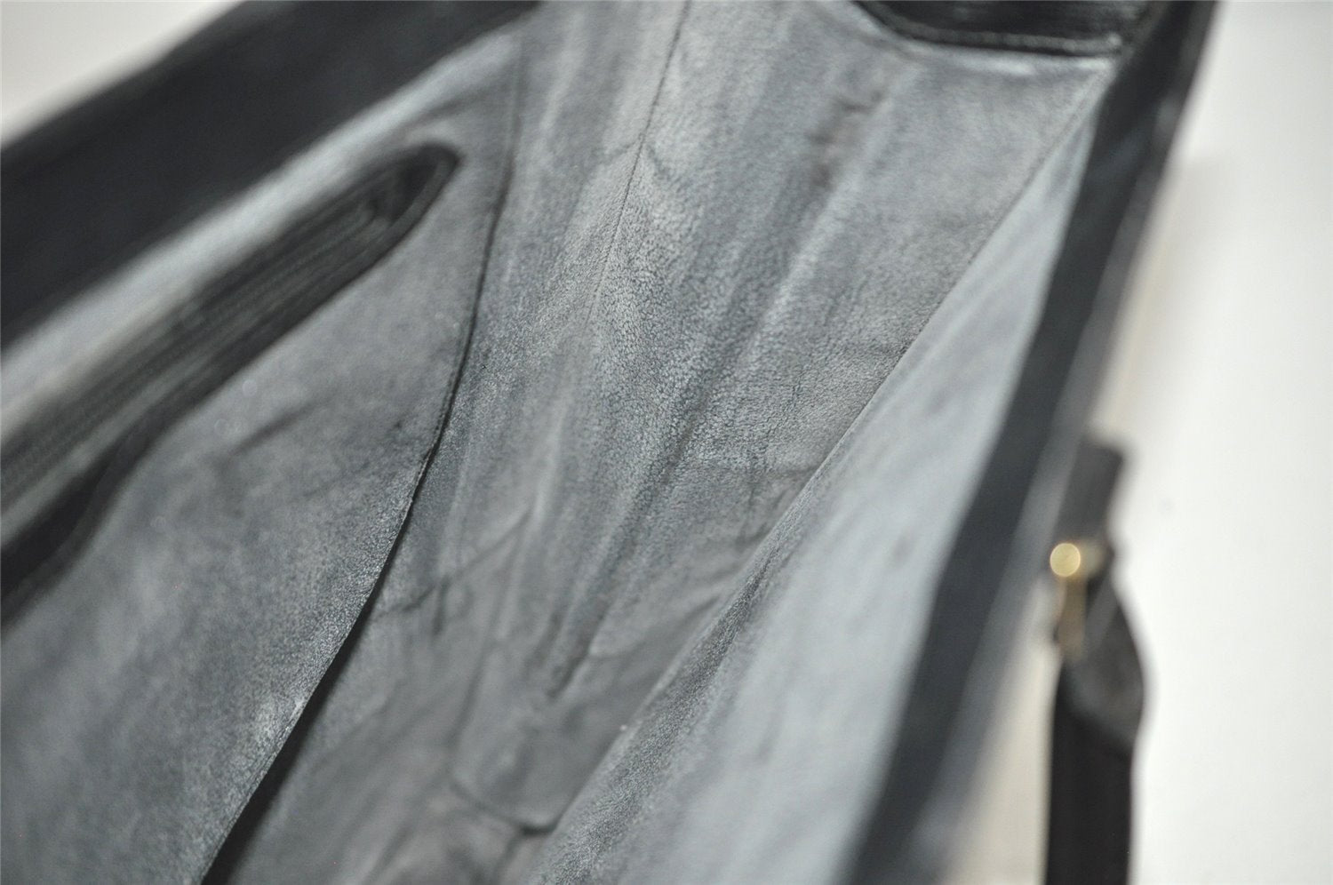 Authentic Louis Vuitton Epi Leather Sac Plat Hand Bag M59082 Black LV Junk 0300J