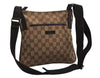 Authentic GUCCI Shoulder Cross Body Bag GG Canvas Leather 122793 Brown 0300K