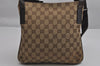 Authentic GUCCI Shoulder Cross Body Bag GG Canvas Leather 122793 Brown 0300K