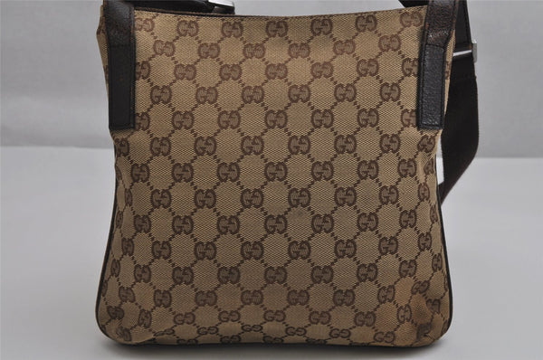 Authentic GUCCI Shoulder Cross Body Bag GG Canvas Leather 122793 Brown 0300K