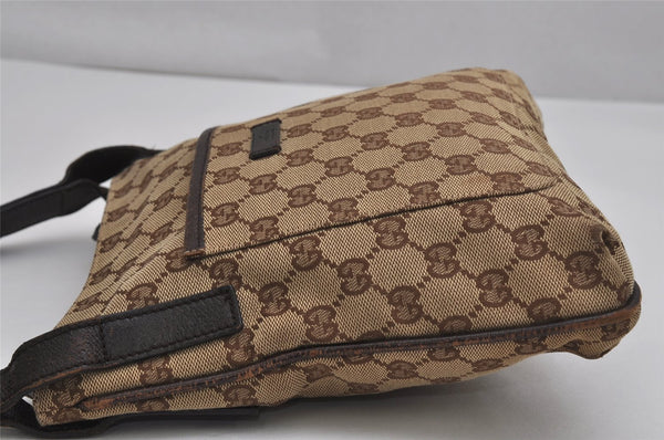 Authentic GUCCI Shoulder Cross Body Bag GG Canvas Leather 122793 Brown 0300K