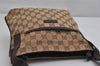 Authentic GUCCI Shoulder Cross Body Bag GG Canvas Leather 122793 Brown 0300K