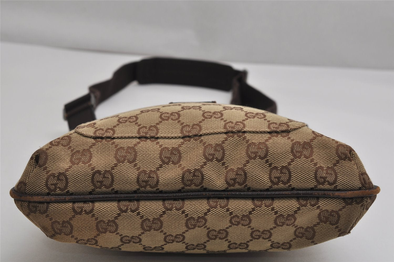 Authentic GUCCI Shoulder Cross Body Bag GG Canvas Leather 122793 Brown 0300K