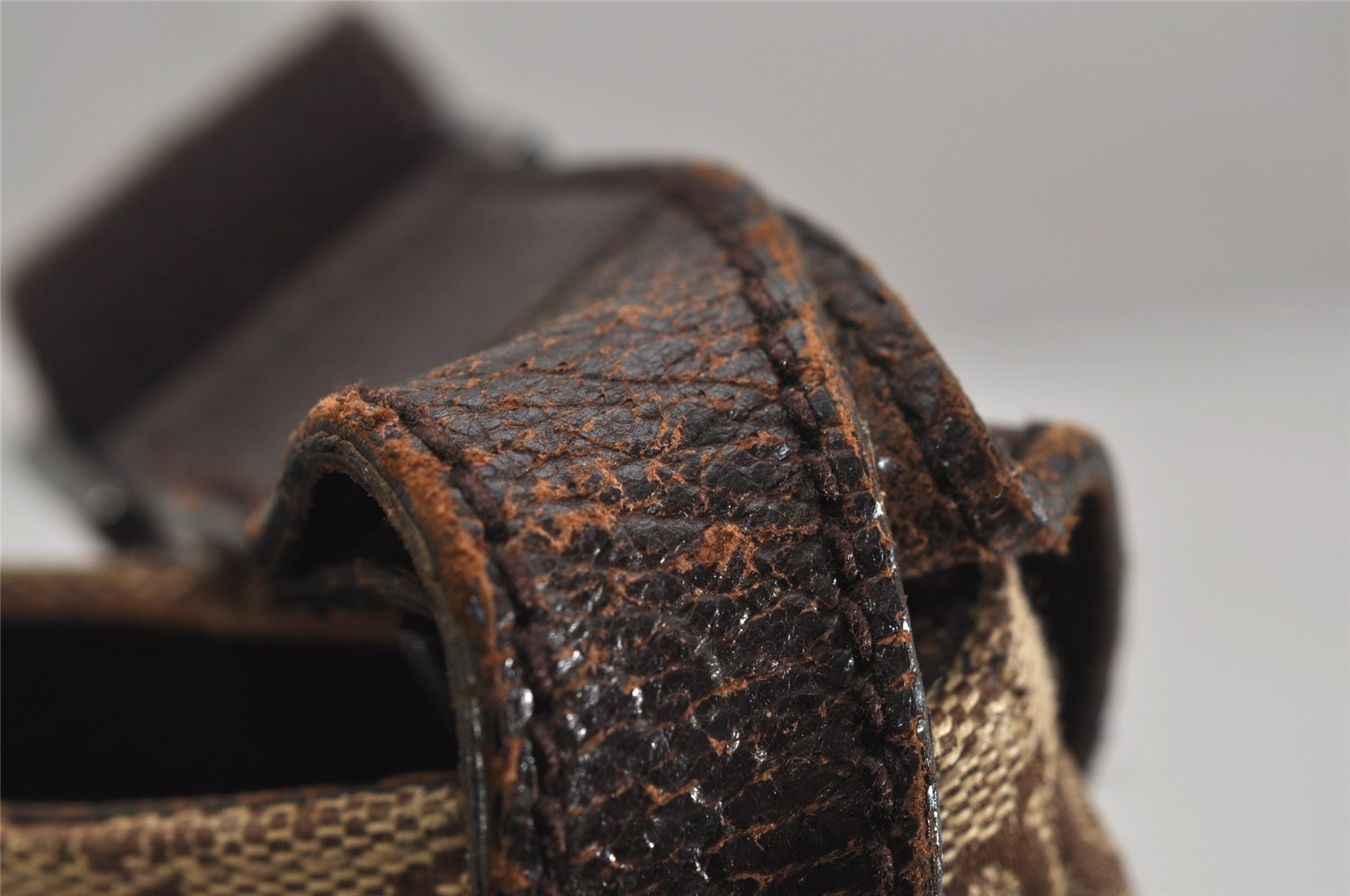 Authentic GUCCI Shoulder Cross Body Bag GG Canvas Leather 122793 Brown 0300K