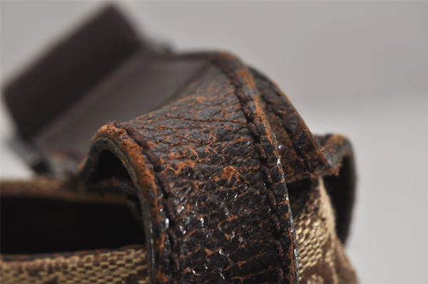 Authentic GUCCI Shoulder Cross Body Bag GG Canvas Leather 122793 Brown 0300K