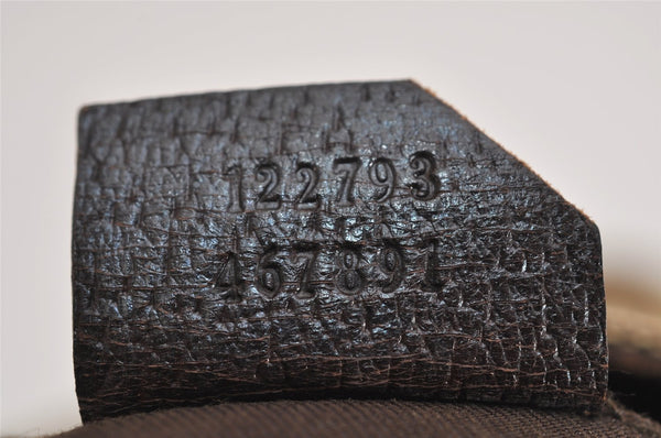 Authentic GUCCI Shoulder Cross Body Bag GG Canvas Leather 122793 Brown 0300K