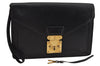 Authentic Louis Vuitton Epi Sellier Dragonne Clutch Bag Black M52612 LV 0301J