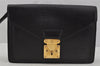 Authentic Louis Vuitton Epi Sellier Dragonne Clutch Bag Black M52612 LV 0301J