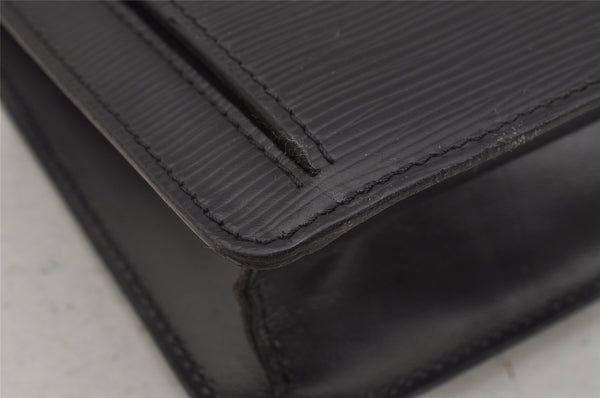 Authentic Louis Vuitton Epi Sellier Dragonne Clutch Bag Black M52612 LV 0301J
