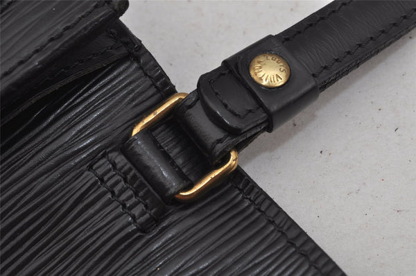 Authentic Louis Vuitton Epi Sellier Dragonne Clutch Bag Black M52612 LV 0301J