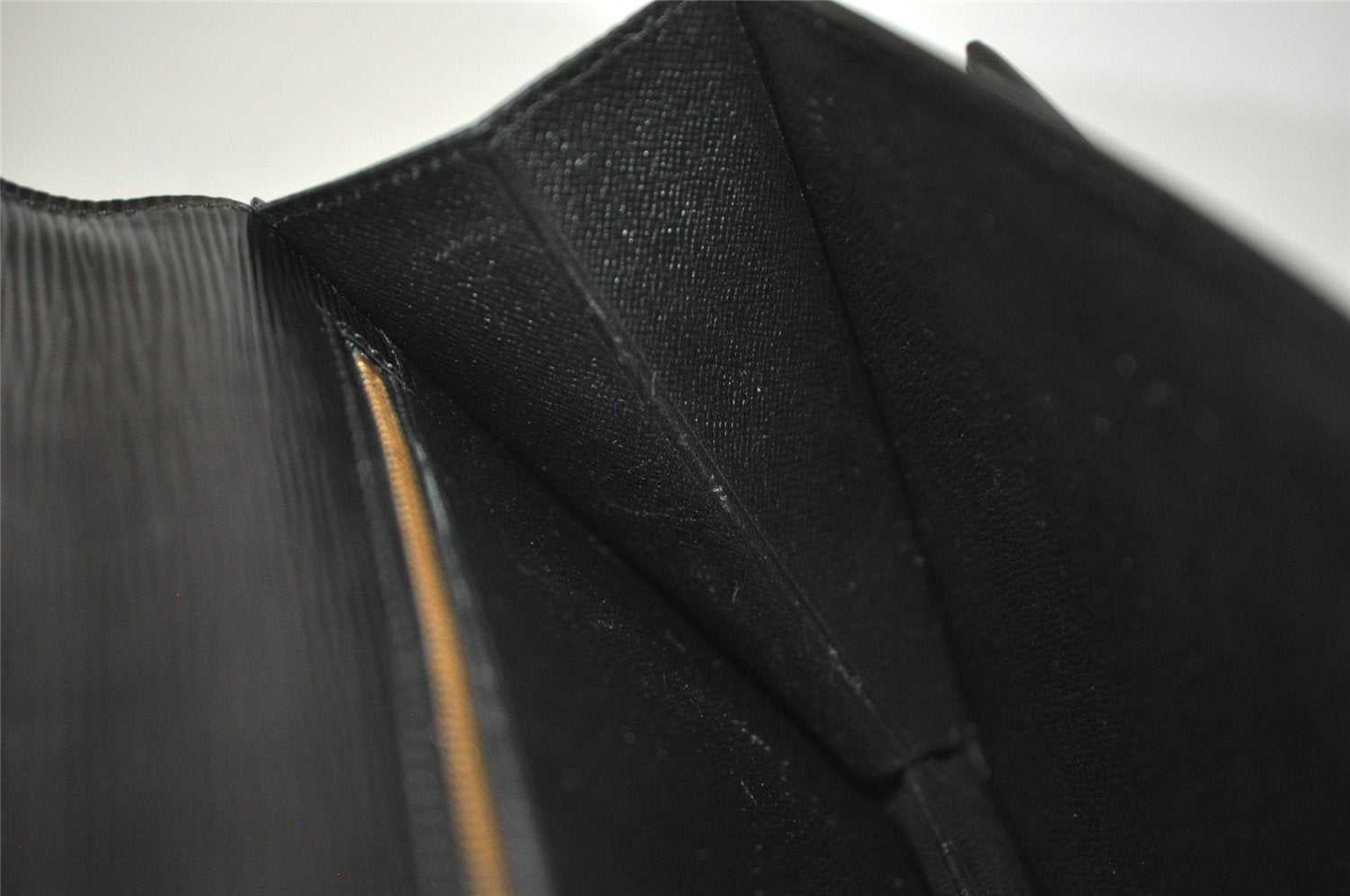 Authentic Louis Vuitton Epi Sellier Dragonne Clutch Bag Black M52612 LV 0301J