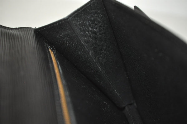 Authentic Louis Vuitton Epi Sellier Dragonne Clutch Bag Black M52612 LV 0301J