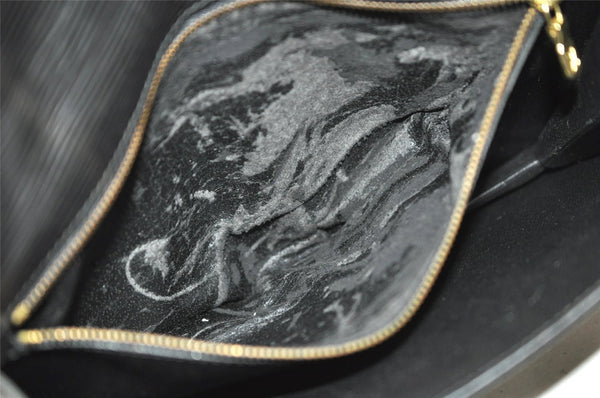 Authentic Louis Vuitton Epi Sellier Dragonne Clutch Bag Black M52612 LV 0301J