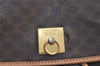 Authentic CELINE Macadam Blason Pattern Backpack Purse PVC Leather Brown 0301K