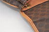 Authentic CELINE Macadam Blason Pattern Backpack Purse PVC Leather Brown 0301K