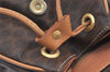Authentic CELINE Macadam Blason Pattern Backpack Purse PVC Leather Brown 0301K