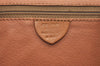 Authentic CELINE Macadam Blason Pattern Backpack Purse PVC Leather Brown 0301K