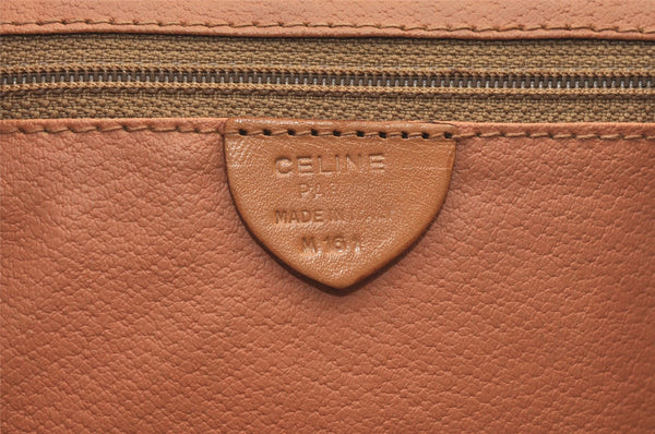 Authentic CELINE Macadam Blason Pattern Backpack Purse PVC Leather Brown 0301K