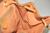 Authentic CELINE Macadam Blason Pattern Backpack Purse PVC Leather Brown 0301K