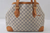 Authentic Louis Vuitton Damier Azur Hampstead MM N51206 Shoulder Tote Bag 0302J