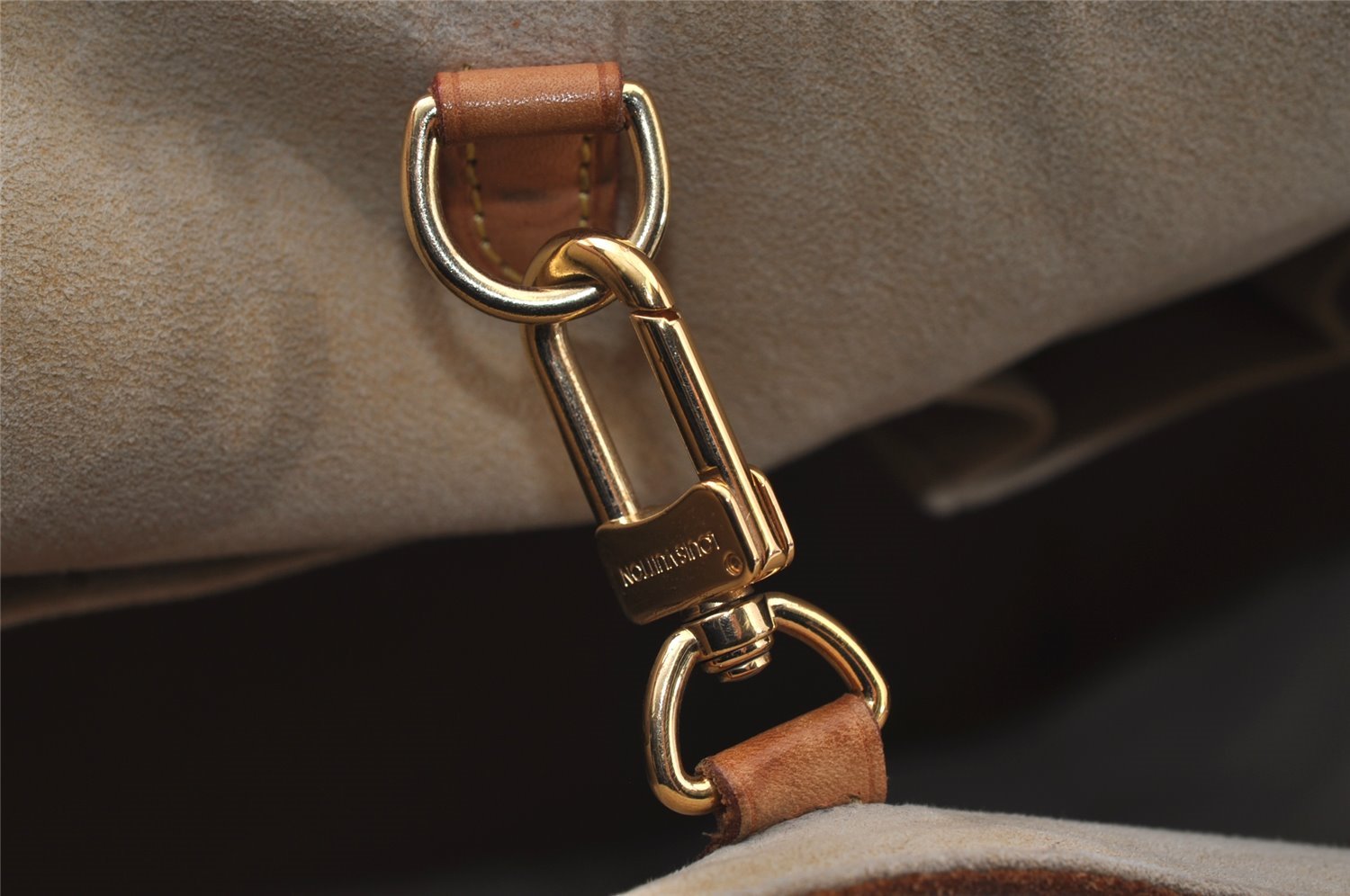 Authentic Louis Vuitton Damier Azur Hampstead MM N51206 Shoulder Tote Bag 0302J