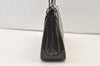 Authentic Salvatore Ferragamo Vintage Gancini Leather Hand Bag Purse Brown 0302K