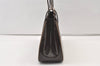 Authentic Salvatore Ferragamo Vintage Gancini Leather Hand Bag Purse Brown 0302K