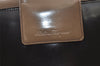 Authentic Salvatore Ferragamo Vintage Gancini Leather Hand Bag Purse Brown 0302K