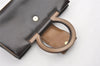 Authentic Salvatore Ferragamo Vintage Gancini Leather Hand Bag Purse Brown 0302K