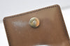 Authentic Salvatore Ferragamo Vintage Gancini Leather Hand Bag Purse Brown 0302K