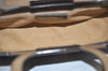 Authentic Salvatore Ferragamo Vintage Gancini Leather Hand Bag Purse Brown 0302K