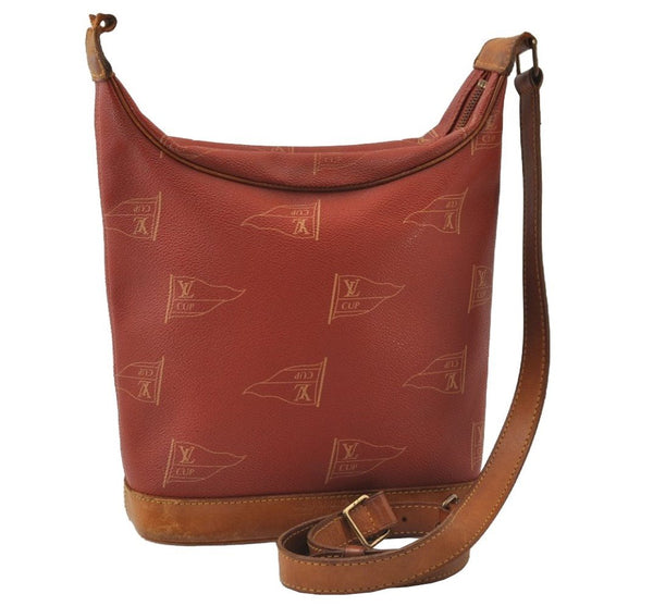 Authentic Louis Vuitton Cup Le Touquet Shoulder Bag Orange M80027 Junk 0303J