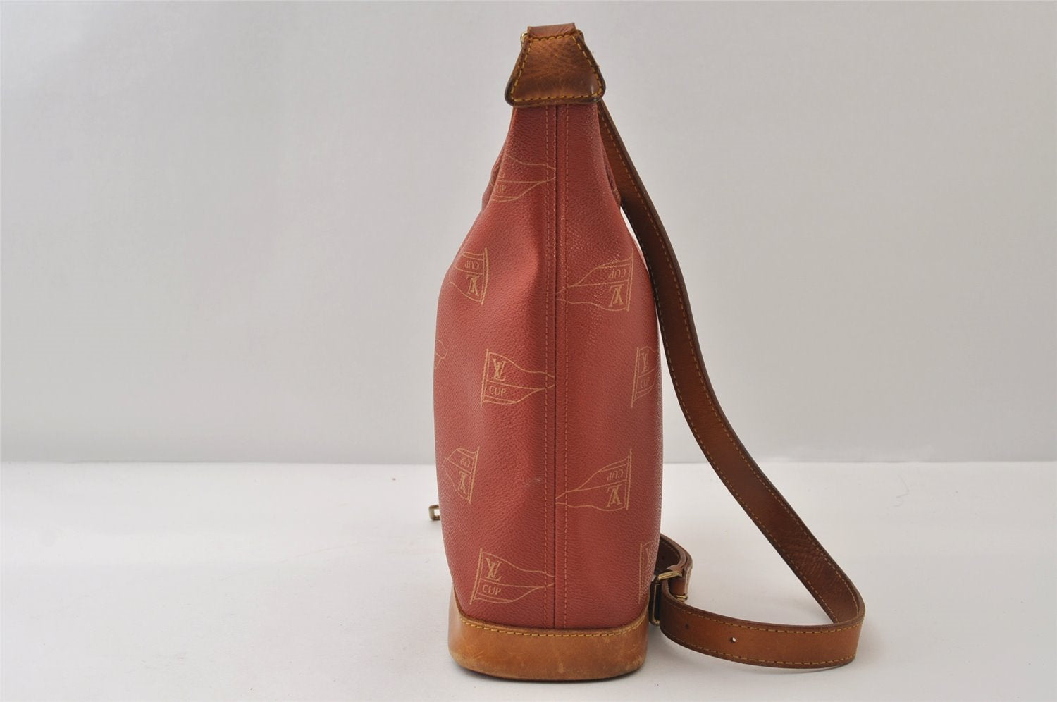 Authentic Louis Vuitton Cup Le Touquet Shoulder Bag Orange M80027 Junk 0303J