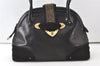 Authentic Christian Dior Shoulder Hand Bag Leather Suede Black CD 0304J