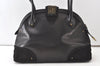 Authentic Christian Dior Shoulder Hand Bag Leather Suede Black CD 0304J