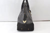 Authentic Christian Dior Shoulder Hand Bag Leather Suede Black CD 0304J