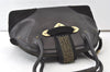 Authentic Christian Dior Shoulder Hand Bag Leather Suede Black CD 0304J