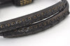 Authentic Christian Dior Shoulder Hand Bag Leather Suede Black CD 0304J
