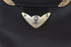 Authentic Christian Dior Shoulder Hand Bag Leather Suede Black CD 0304J
