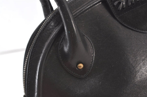 Authentic Christian Dior Shoulder Hand Bag Leather Suede Black CD 0304J