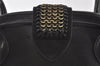 Authentic Christian Dior Shoulder Hand Bag Leather Suede Black CD 0304J