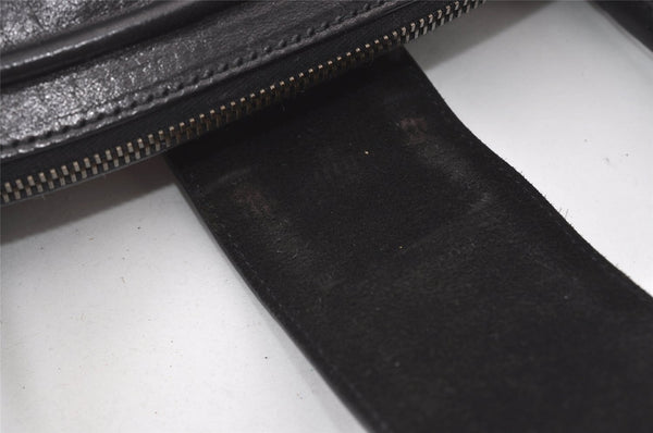 Authentic Christian Dior Shoulder Hand Bag Leather Suede Black CD 0304J