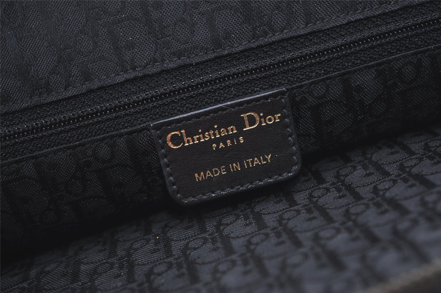 Authentic Christian Dior Shoulder Hand Bag Leather Suede Black CD 0304J