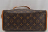 Authentic Louis Vuitton Monogram Popincourt Haut Shoulder Bag M40007 LV 0304K