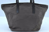 Authentic PRADA Nylon Tessuto Leather Shoulder Tote Bag Brown 0305H