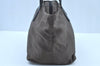 Authentic PRADA Nylon Tessuto Leather Shoulder Tote Bag Brown 0305H